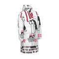 Busy Socialite Print Unisex Long Down Jacket