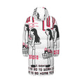 Busy Socialite Print Unisex Long Down Jacket