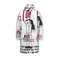Busy Socialite Print Unisex Long Down Jacket