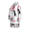 Busy Socialite Print Unisex Long Down Jacket