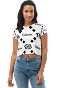 Robavian-Black & White Crop Tee