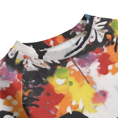 Paint Splash Kitten Kid's Knitted Fleece Set