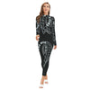 The World is Yours Women's Long-sleeved High-neck Jumpsuit With Zipper