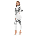 Smiley-Women's Long-sleeved High-neck Jumpsuit With Zipper