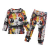 Paint Splash Kitten Kid's Knitted Fleece Set