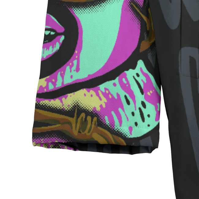 Luck-Chance-World Men's Canvas Button Fleece Windbreaker