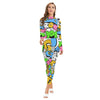 Toon Village Women's Long-sleeved High-neck Jumpsuit With Zipper
