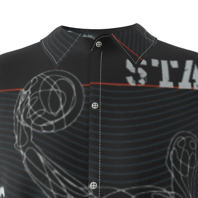 Stay Strong-Men's Silk Short-Sleeved Shirt
