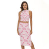 Robavian Women's Tank Top & Split High Skirt Set