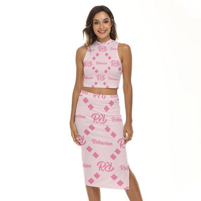 Robavian Women's Tank Top & Split High Skirt Set
