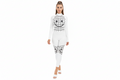 Smiley-Women's Long-sleeved High-neck Jumpsuit With Zipper
