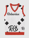 Robavian Black and White Vest w/Red Trim