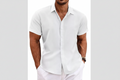 Men's Full Size Casual Short Sleeve Button-Down Shirt Plus Size