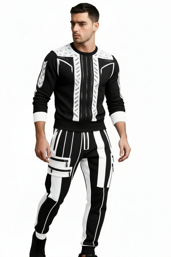 Knit Sweater and Cargo Pants