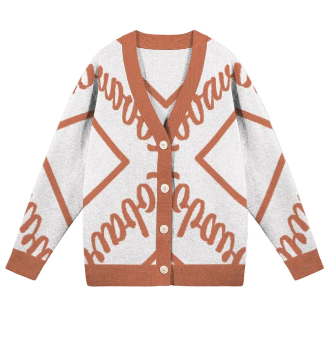Robavian Burnt Orange Cardigan