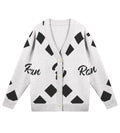 Robavian Black and White Cardigan