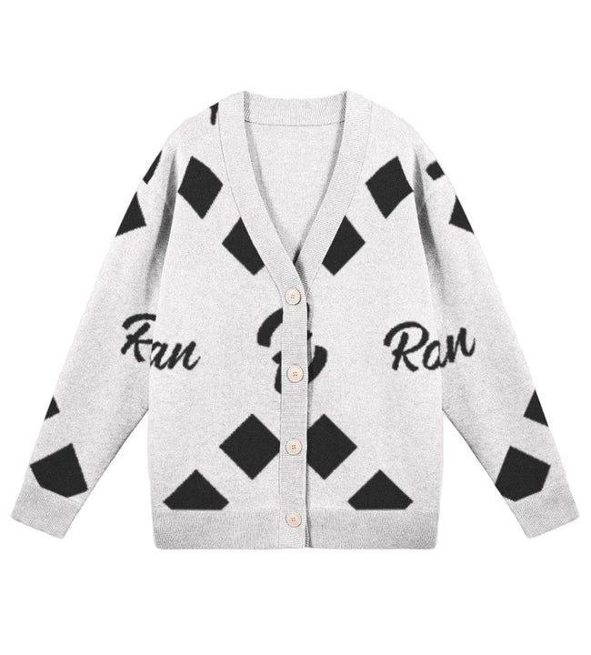 Robavian Black and White Cardigan