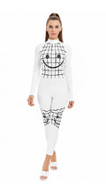 Smiley-Women's Long-sleeved High-neck Jumpsuit With Zipper