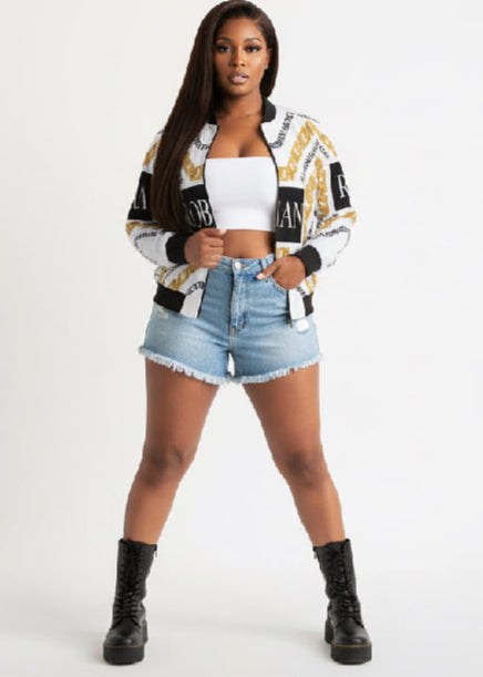 Robin Anntoinette Chained-Women's Bomber Jacket