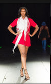 Shirt Dress with Shawl
