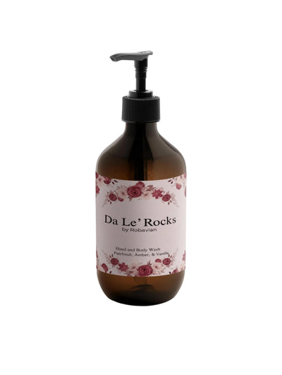 Da Le' Rocks by Robavian-Hand & Body Wash, Patchouli & Amber Vanilla
