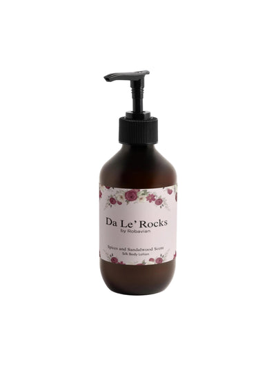 Da Le' Rocks by Robavian-Silk Skin Body Lotion, Spices & Sandalwood