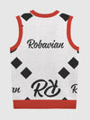 Robavian Black and White Vest w/Red Trim