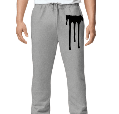 Paint Brush Sweatpants and Shirt Set in Gray