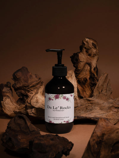 Da Le' Rocks by Robavian-Silk Skin Body Lotion, Spices & Sandalwood