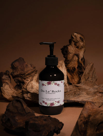 Da Le' Rocks by Robavian-Silk Skin Body Lotion, Woody Amber & Leather